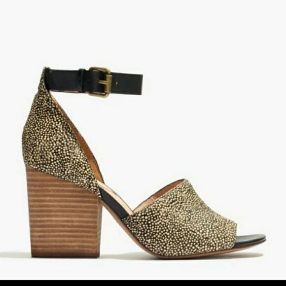 MADEWELL | Alena Ankle Strap Sandals in Calf Hair Size 8 - Picture 2 of 7